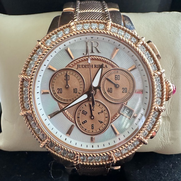 Judith Ripka Jewelry - Judith Ripka Rose Gold and White Chronograph Watch